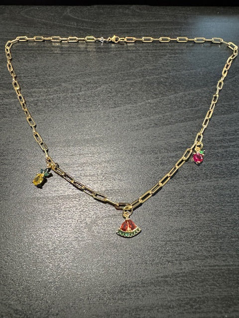 Matilda Fruit Charm Necklace