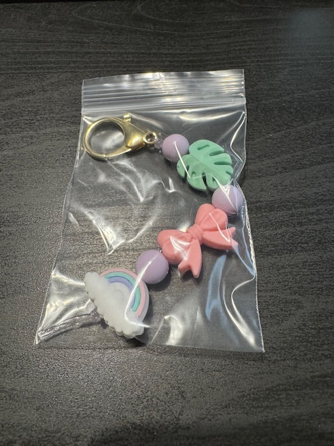 Silicone Rainbow Keychain