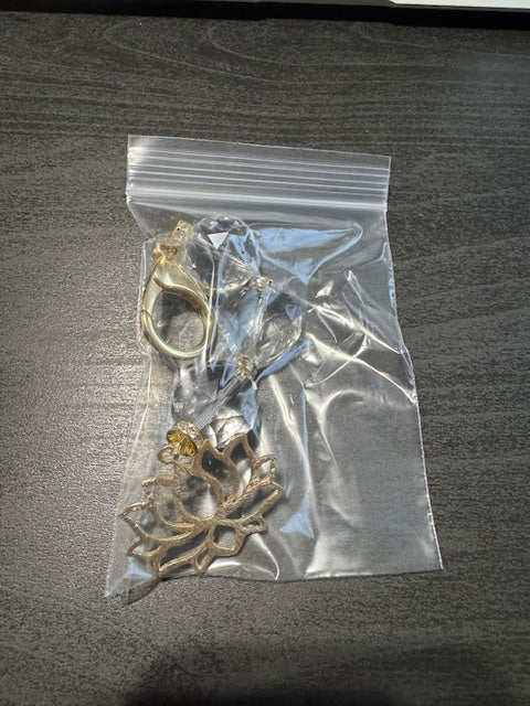 Crystal Lotus Keychain