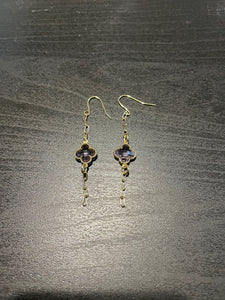 Gabriella Fleur Earrings - Purple