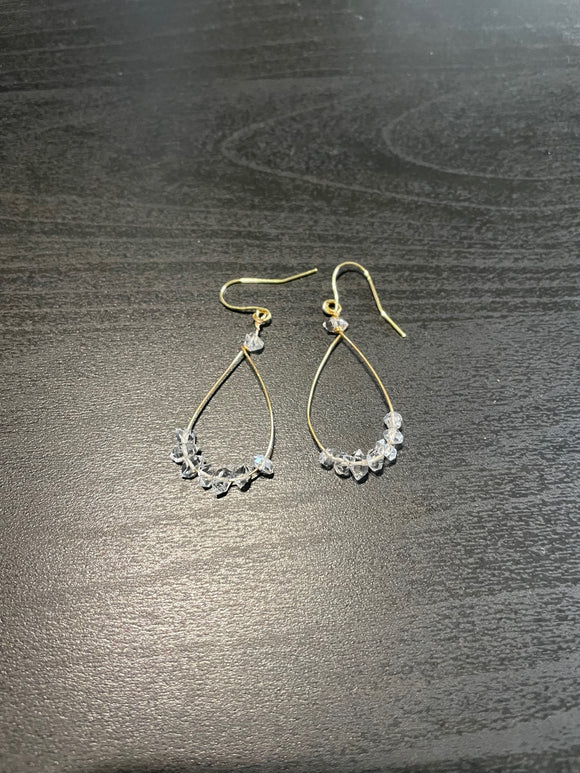 Layla Teardrop Herkimer Earrings