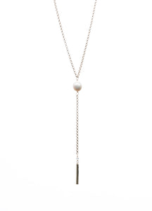 May Pearl Lariat Necklace