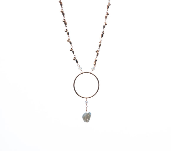 Rachel Rose Gold Circle Pendant Necklace