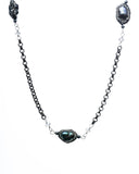 Carrie Black Pearl Necklace