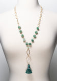 Catalina Jade Tassel Necklace