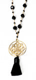 Allison Black Tassel Necklace