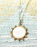 Antonia Mother of Pearl Sun Pendant Necklace