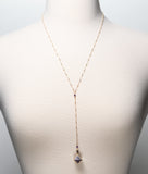 Melissa Amethyst Pyramid Pendant Lariat Necklace