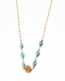 Sasha Amazonite Filigree Pendant Necklace