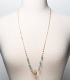 Sasha Amazonite Filigree Pendant Necklace