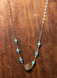 Sasha Amazonite Filigree Pendant Necklace