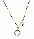 Aurora Sun & Moon Charm Necklace