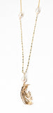 Hannah Feather Charm Necklace