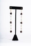 Portia Garnet Chain Drop Earrings