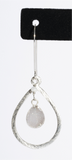 Andie Light Grey Druzy Drop Earrings