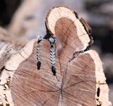 Emmy Leaf Chain Earring w/Teardrops